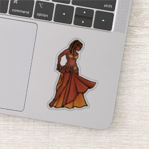 Nubian belly Dancer Goddess Sticker
