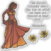Nubian Belly Dancer Goddess Sticker (Voorkant)