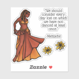 Nubian Belly Dancer Goddess Sticker