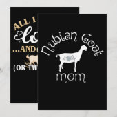 Nubian Goat Mam Gift Kaart (Voorkant / Achterkant)