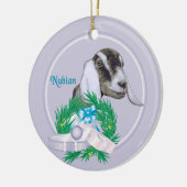 Nubian Goat Wreath Holiday Ornament (Links)