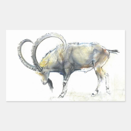 Nubian Ibex 2008 Rechthoekige Sticker (Voorkant)