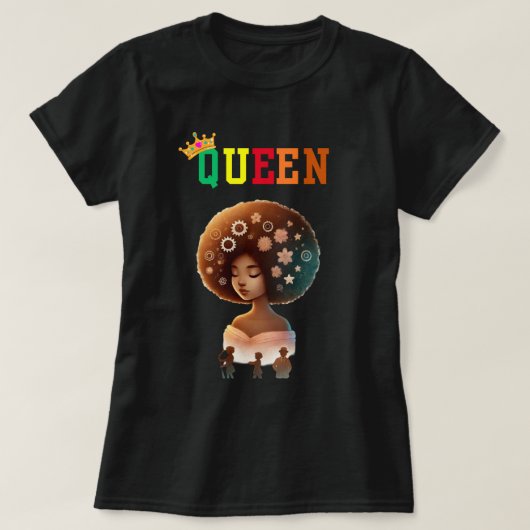 Nubian Queen: Fro Sho Women's T-Shirt (Design voorkant)