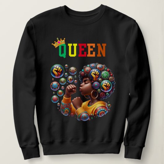 Nubian Queen: Power Women's sweatshirt (Design voorkant)