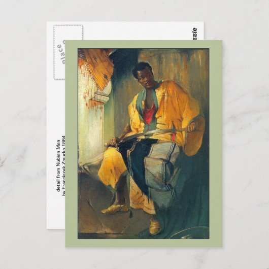 Nubisch Man van Franciszek Zmurko Briefkaart (Voorkant / Achterkant)