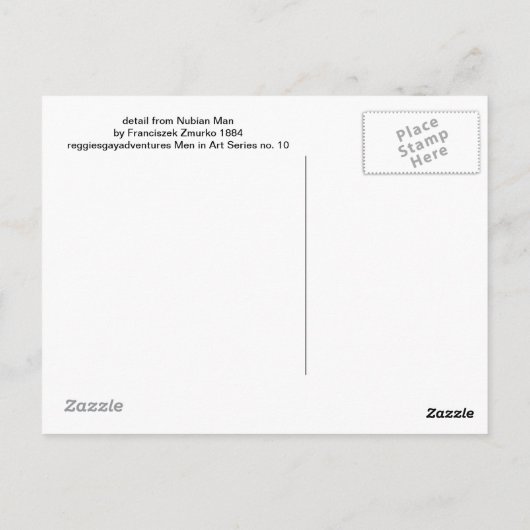 Nubisch Man van Franciszek Zmurko Briefkaart (Achterkant)