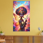 Nubische fee canvas afdruk (Insitu (Woonkamer))