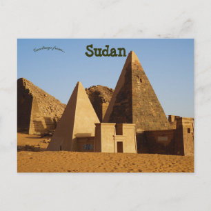 Nubische piramides Meroe Sudan Briefkaart