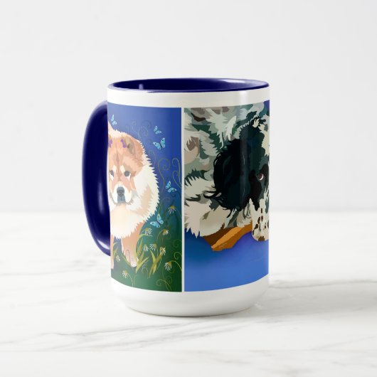 NUBZ EN DE mok VERPAKKING met Bailey en Winston (Voorkant links)