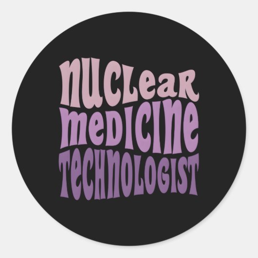 Nuc Med Tech Nuclear Medicine Technoloog Ronde Sticker (Voorkant)