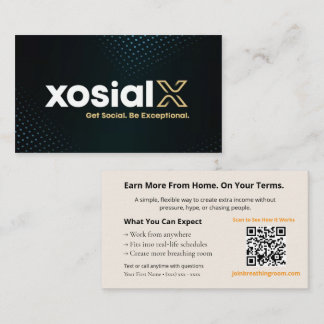 NuCalm - xosialX Business Opportunity Card Visitekaartje
