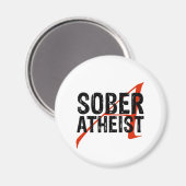 nuchter atheïst magneet (Voorkant / Achterkant)