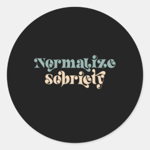 nuchter citaat normaliseert nuchterheid ronde sticker