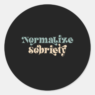 nuchter citaat normaliseert nuchterheid ronde sticker