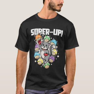 Nuchter Worden Nuchterheid Kat Gamer T-shirt