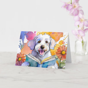 Nuchtere Schnoodle met verjaardag van herstel met Kaart