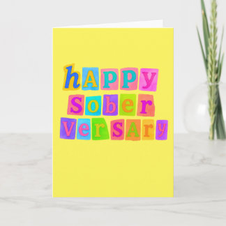 Nuchterheidsjubileumkaart met envelop 5x7" kaart