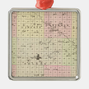 Nuckolls County, Nebraska Metalen Ornament