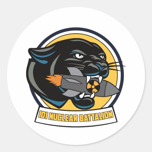 NUCLEAIR BATALJON LOGO RONDE STICKER (Voorkant)