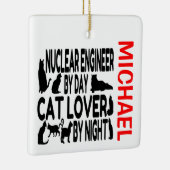 Nucleair ingenieur houdt van katten CUSTOM Keramisch Ornament (Rechts)