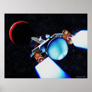 Nucleair ionenruimteschip poster