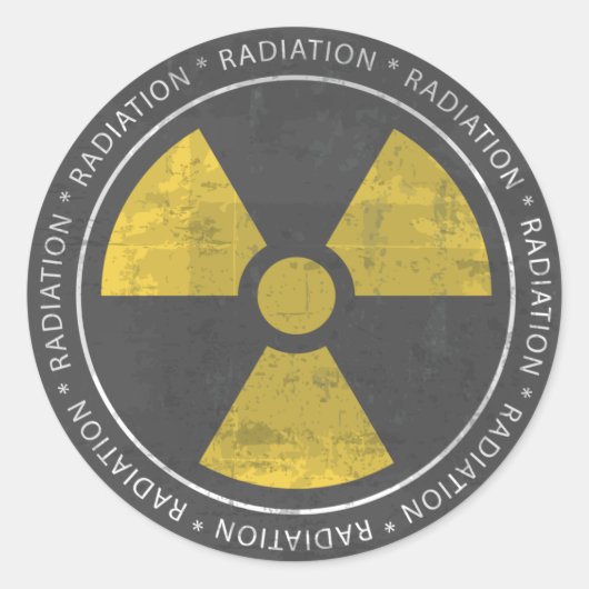 Nucleair - Radiation Sign Sticker (Voorkant)
