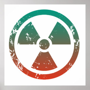 Nucleair radioactief teken poster