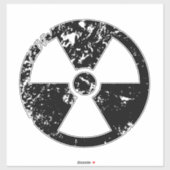 Nucleair radioactief teken sticker (Vel)