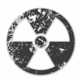 Nucleair radioactief teken sticker (Voorkant)