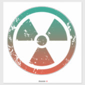 Nucleair radioactief teken sticker (Vel)
