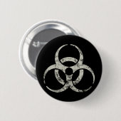  nucleair symbool ronde button 5,7 cm (Voorkant /achterkant)