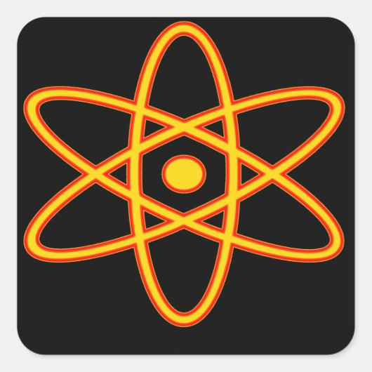 Nucleair symboolontwerp vierkante sticker (Voorkant)