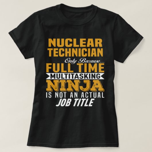 nucleair technicus t-shirt (Design voorkant)