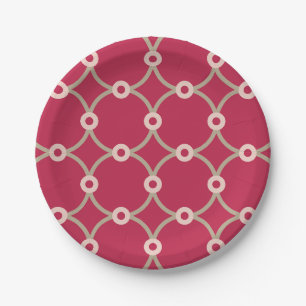 Nucleaire connectiviteit - magenta - naadloos patr papieren bordje