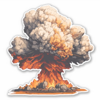 Nucleaire explosie sticker