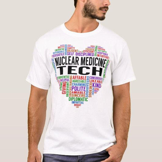 Nucleaire geneeskunde Tech Heart T-shirt (Voorkant)
