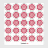 Nucleaire groei - magenta op rogge. Aangepaste sti Sticker (Vel)