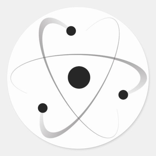 Nucleaire massastructuur ronde sticker (Voorkant)