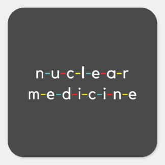 Nucleaire nucleaire geneeskunde Funny Radiology Vierkante Sticker