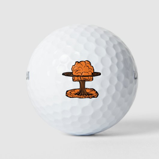 Nuclear Explosion Mushroom Cloud Golfballen (Voorkant)