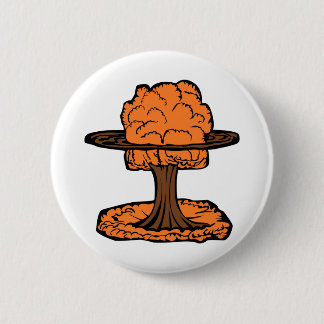 Nuclear Explosion Mushroom Cloud Ronde Button 5,7 Cm