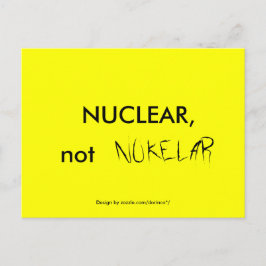 NUCLEAR, geen NUKELAR Briefkaart