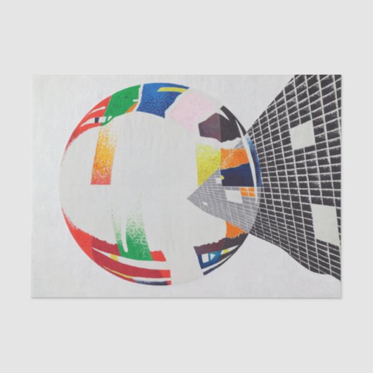 Nuclear I, CH, 1945, door Laszlo Moholy-Nagy Tissuepapier (Voorkant)
