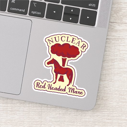 Nuclear Red Headed Mare Logo Ver 1 Sticker (Detail)