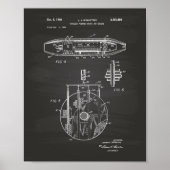 Nuclear Water Jet Engine 1959 Art Chalkboard Poster (Voorkant)