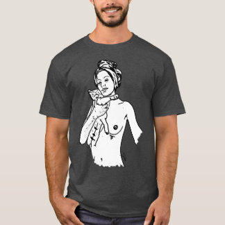 NUDEART gedomesticeerd door de kat T-shirt