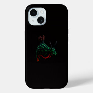 Nudibranche de mer néon Black 4 Luxe iPhone 15 Mat