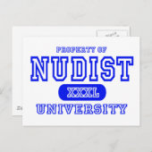 Nudist University Briefkaart (Voorkant / Achterkant)