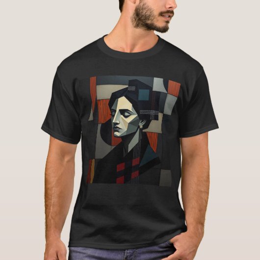 NUES Cubist Abstract 2 T-shirt (Voorkant)