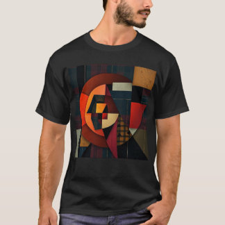 NUES Cubistische Schotse Ruit Abstract T-shirt
